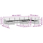 vidaXL Ensemble de canapés d'extérieur 9 pc Naturel