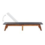 vidaXL Chaise longue avec table Résine tressée et bois d'acacia massif