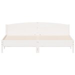 vidaXL Cadre de lit sans matelas blanc 200x200 cm bois massif de pin