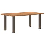 vidaXL Table à manger marron clair bois de chêne massif rectangulaire