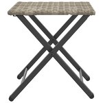 vidaXL Ensemble à manger de jardin 5 Pièces pliable gris clair poly rotin