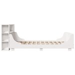 vidaXL Cadre de lit sans matelas blanc 140x190 cm bois de pin massif