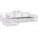 vidaXL Ensemble de canapés d'extérieur 3 pc Naturel