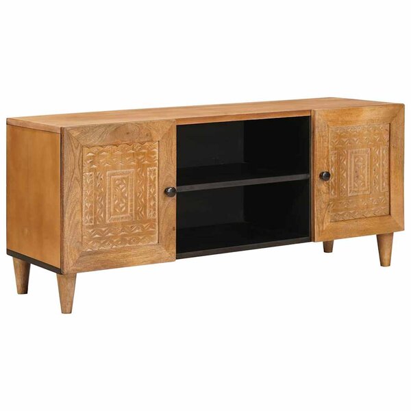 vidaXL Meuble TV Marron clair 105 x 33 x 46 cm bois de manguier massif