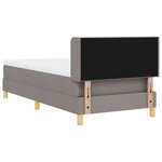 vidaXL Lit à Ressorts avec matelas Taupe 90 x 200 cm tissu