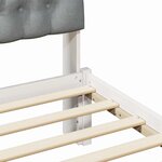 vidaXL Cadre de lit avec tête de lit rembourrée Blanc 100 x 200 cm