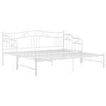 vidaXL Cadre de canapé-lit extensible Blanc Métal 90x200 cm
