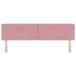 vidaXL Tête de Lit LED à Boutons en Cristal Rose 90 cm Velours