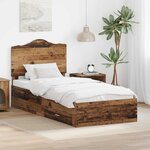 vidaXL Cadre de lit Bois ancien 90 x 200 cm Bois d'ingénierie