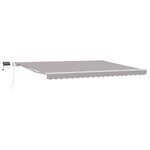 Store Rétractable Manuel vidaXL avec LED Gris Clair 450x350 cm