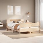 vidaXL Cadre de lit sans matelas 140x200 cm bois massif de pin