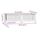 vidaXL Lit surélevé 80x40x23 cm Polypropylène