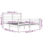 vidaXL Cadre de lit sans matelas blanc bois massif