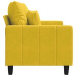 vidaXL Canapé à 2 places Jaune 120 cm Velours