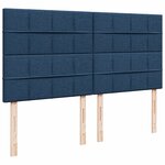 vidaXL Sommier à lattes de lit avec matelas Bleu 180x200 cm Tissu