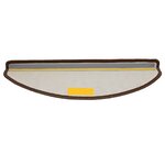 vidaXL Tapis d'escalier 30 pièces 65 x 21 x 4 cm Marron Demi-rond Grand