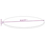 vidaXL Dessus de table Ø60x1 5 cm bambou