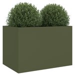 vidaXL Jardinière vert olive 62x40x39 cm acier