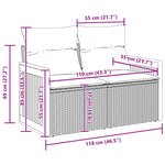 vidaXL Ensemble de canapé de jardin avec coussin 10 Pièces Noir