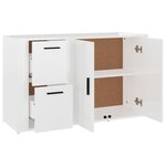 vidaXL Buffet Blanc brillant 100x33x59 5 cm Bois d'ingénierie