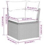 vidaXL Salon de jardin avec coussins 9 Pièces marron résine tressée