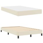 vidaXL Lit avec matelas Crème 120 x 200 cm Faux cuir