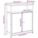 vidaXL Buffet vieux bois 70x30x80 cm bois d'ingénierie