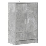 vidaXL Armoire à chaussures Gris béton 60x35x92 cm Bois d’ingénierie