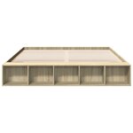 vidaXL Cadre de lit sans matelas chêne sonoma 200x200 cm