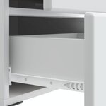 vidaXL Cabinet de chevet Blanc 43 x 34 5 x 47 5 cm Bois d'ingénierie