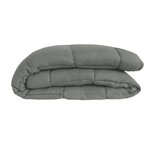 Couette chaude Microfibre Acier & Argent 140 x 200 cm