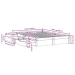 vidaXL Cadre de lit sans matelas blanc 160x200 cm bois de pin massif