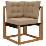 vidaXL Coussin de canapé d'extérieur 3 Pièces Taupe Polyester