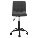 Chaise fauteuil siège pivotante de bureau informatique étude velours noir 02_0024165