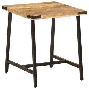 vidaXL Table d’appoint 45x45x50 cm bois massif de manguier et fer