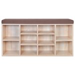 vidaXL Banc de rangement à chaussures 10 compartiments Couleur chêne