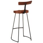 vidaXL Tabourets de bar lot de 2 49x43x103 cm bois de manguier massif