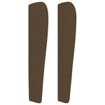 vidaXL Tête de lit avec oreilles Marron foncé 147x23x118/128 cm Tissu