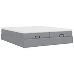 VidaXL Cadre de lit ottoman et matelas gris clair 160x200cm tissu