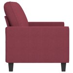 vidaXL Canapé à 2 places Rouge bordeaux 140 cm Tissu