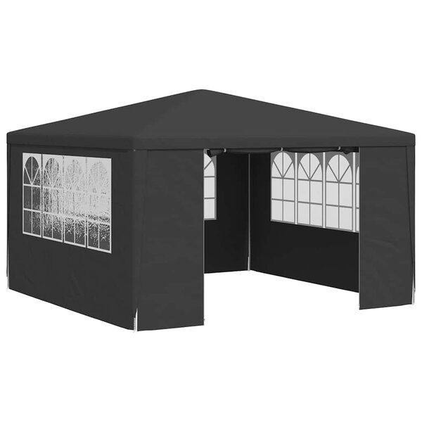 vidaXL Tente de réception et parois latérales 4x4 m Anthracite 90 g/m²