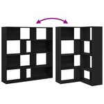 vidaXL Bibliothèque Chêne noir 140 x 30 x 140 cm Bois d'ingénierie