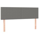 vidaXL Sommier à lattes de lit avec matelas Gris foncé 140x190cm Tissu