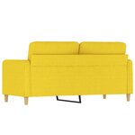 vidaXL Canapé à 2 places Jaune clair 140 cm Tissu