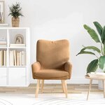 vidaXL fauteuil Beige 63 x 67 x 94 cm Polyester et contreplaqué
