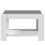 vidaXL Table basse avec LED blanc 73x53x45 cm bois d'ingénierie