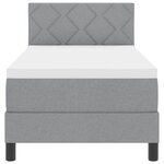 vidaXL Lit à ressorts avec matelas Gris clair 80 x 200 cm tissu