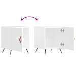 vidaXL Tables de chevet 2 Pièces blanc brillant 40x40x50 cm