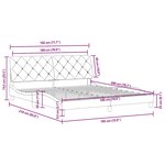 vidaXL Cadre de lit sans matelas vert foncé 180x200 cm velours