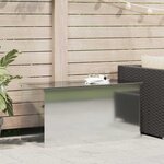 vidaXL Boîte de Rangement Extérieure Argent 100 x 50.5 x 50 cm